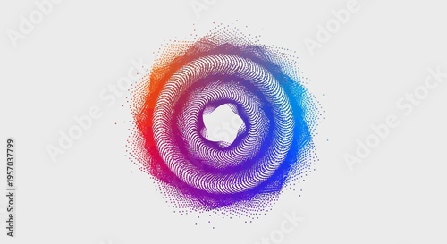 Abstract Gradient Circular Particle Vortex Design