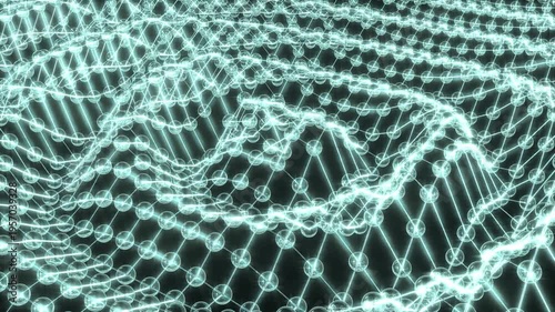 Blink glass wave spheres tech bg able to loop endless 4k