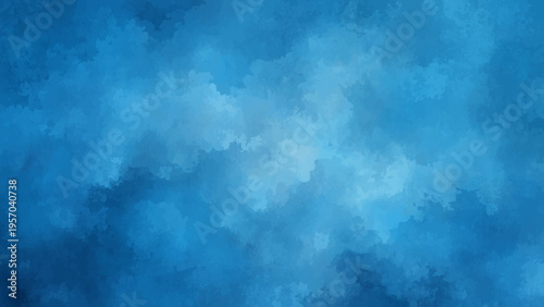 Vector Abstract atmospheric blue painting of dreamy sky clouds and soft textures and serene peaceful artistic expression and calming digital art background.