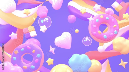 Abstract donut space animation. (loop)