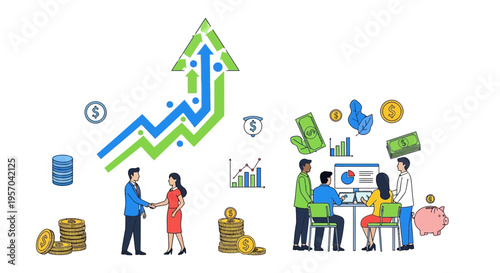 Business Growth and Financial Success Illustration
