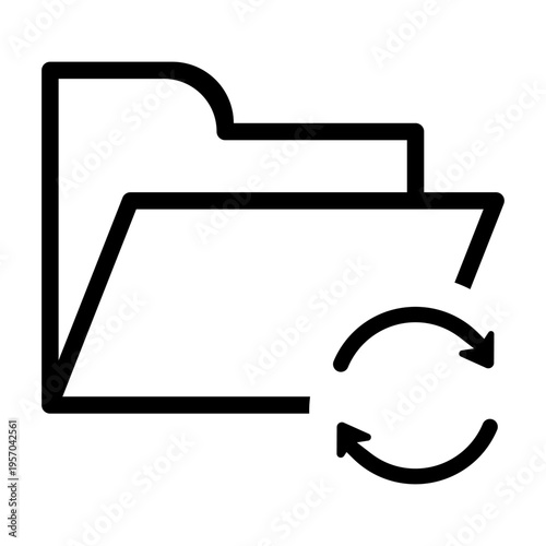 Folder vector icon. Database Illustration sign. File storage symbol. jacket logo. Design for web and app.
