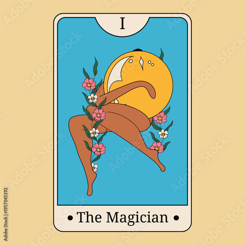 The Magician Tarot Card Contemporary Art Design