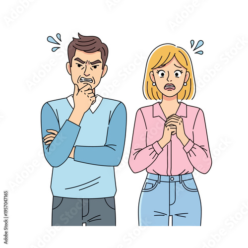 Couple Worried and Confused