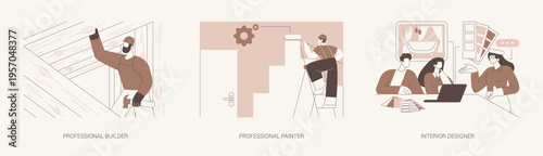Home renovation services isolated cartoon vector illustrations se