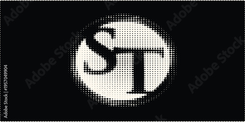 Set of halftone dots gradient pattern texture isolated on white background. Straight dotted spots using halftone circle dot raster texture. Vector blot half tone collection. eps10