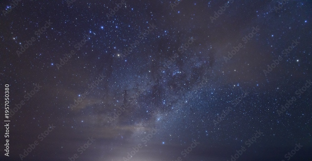 Fototapeta premium Vast awe inspiring milky way galaxy over Uyuni salt flat in Bolivia at night