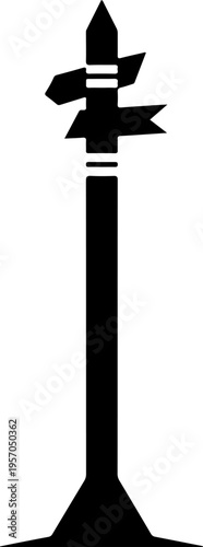 Black, minimalist, abstract lamp post, vector silhouette, modern outdoor lighting