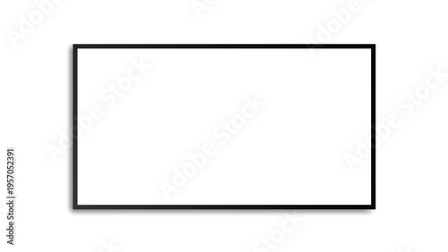 Empty Tv frame with reflection and transparent screen PNG isolated, realistic LCD and LED monitor mockup vector illustration