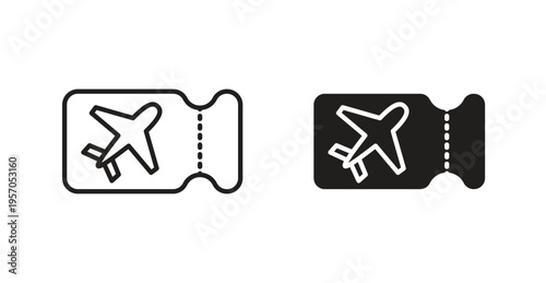 Air tickets icon for web design. icon symbol vector