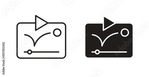 Animation icon for web design. icon symbol vector