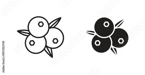 Blueberry icon for web design. icon symbol vector