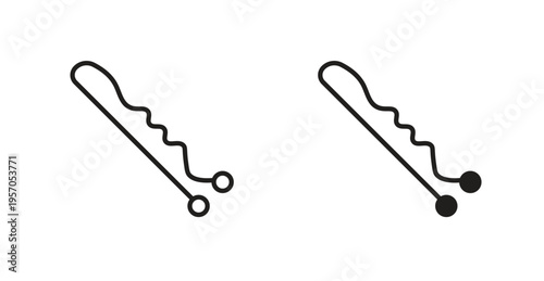 Bobby pin icon for web design. icon symbol vector