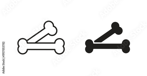 Bones icon for web design. icon symbol vector