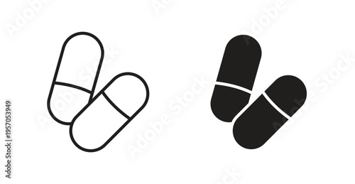 Capsule icon for web design. icon symbol vector