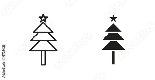 Christmas tree icon for web design. icon symbol vector