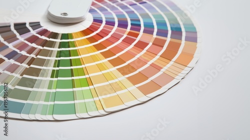 large colorful paint swatch fan for personal color analysis and design