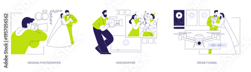 Freelance photographer isolated cartoon vector illustrations se