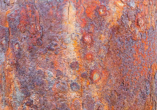 Rust iron rusty steel background old sheet brown orange color effect weathered wall floor rough pattern seamless dirty grounge metallic damaged rusted textured backdrop industrial material scratch