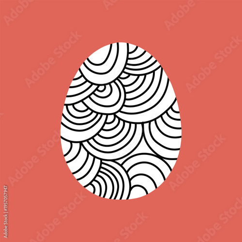 Easter egg icon. Illustration of Spring or Easter. Perfect for banner, postcard, poster, party and other decorations.