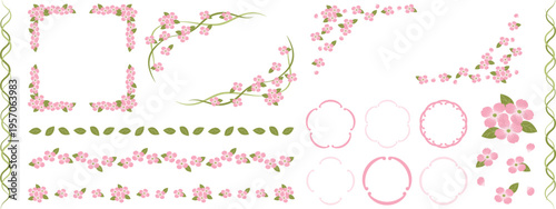 ハナミズキのフレームと装飾セット