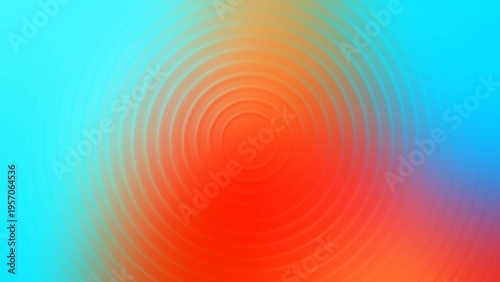 Vibrant Radial Gradient Background with Concentric Circles in Blue, Orange, and Red Tones