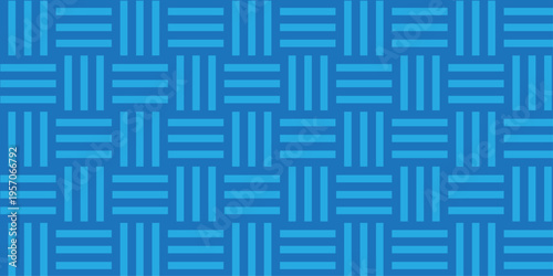 Vector grid metal diamond decor abstract geometric pattern. blue grid square tile fabric pattern decoration repeating texture background.