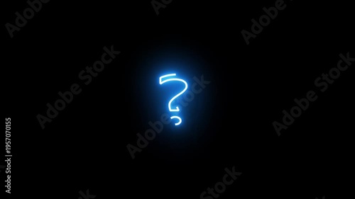 question mark on black background