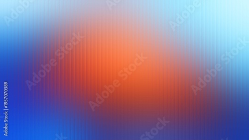 Vibrant blue and orange gradient background with subtle vertical lines, abstract blurred texture