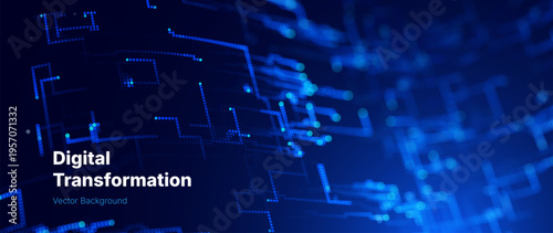 Cutting Edge AI Data Flow in Digital Technology Abstract Illustration - Tech Industry Backdrop with Lines and Patterns Emphasizing Seamless Integration. Tech Background Vector.