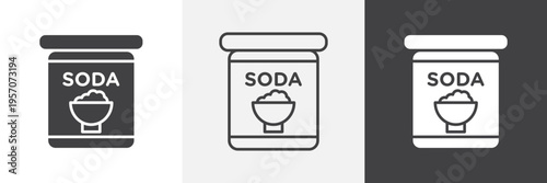 Bild auf Leinwand baking soda icon element for design projects and web designs