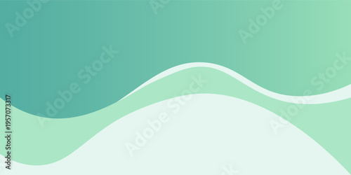 Pastel green mint abstract wave background presentation template. modern vector eps10