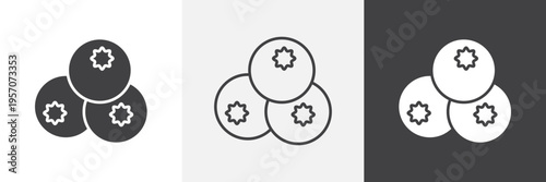 Blueberry icon element for design projects and web designs