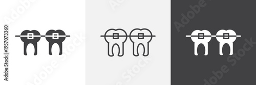 Braces icon element for design projects and web designs