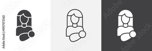 Breastfeeding icon element for design projects and web designs