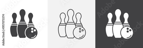 Bowling icon element for design projects and web designs