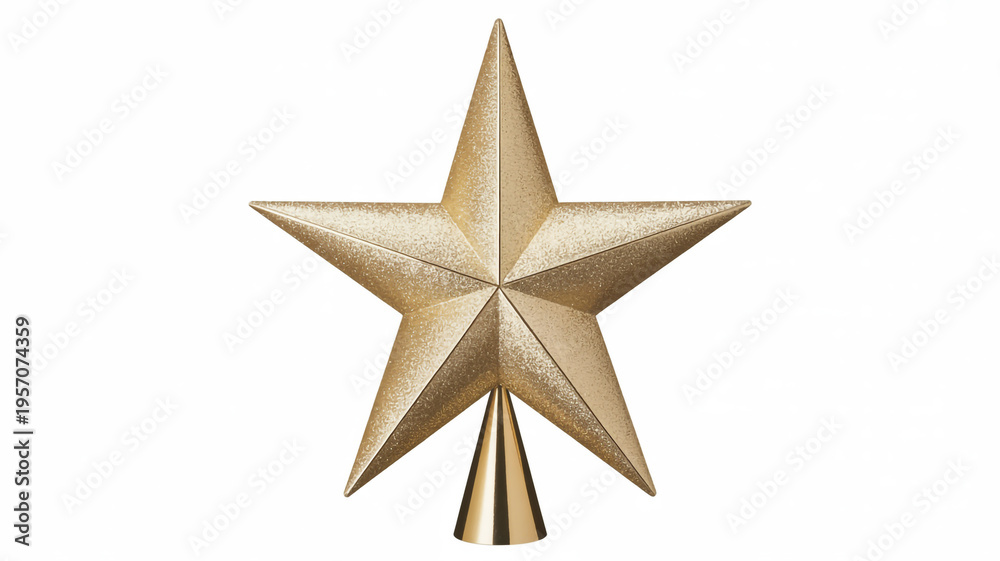 Obraz premium A large gold star on a white background