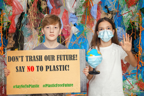 Young activists fight plastic waste – future without trash and plastic pollution