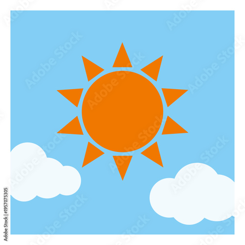 昼のイメージイラスト　スクエア