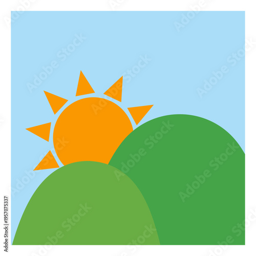 朝のイメージイラスト　スクエア