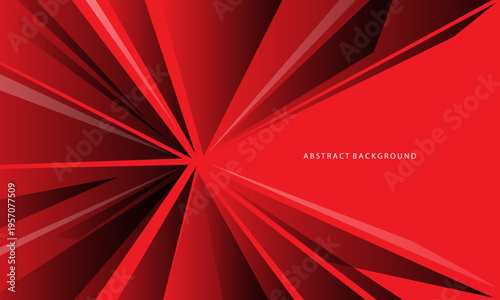 Abstract black zoom speed on red blank space background design modern vector