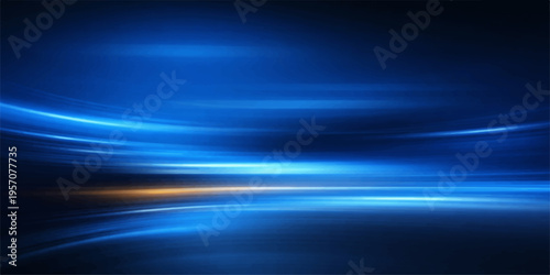A bright blue abstract background featuring a glowing texture of motion waves and light lines creates a stylish wallpaper design with a sense of speed and space
