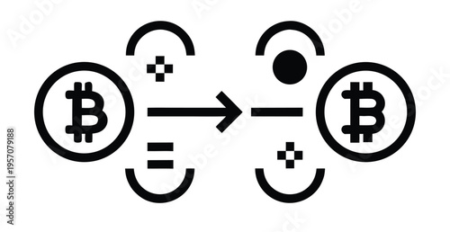 Transforming Digital Currency A Visual Representation of Bitcoin Exchange and Conversion Processes