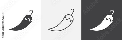 chilli pepper icon element for design projects and web designs