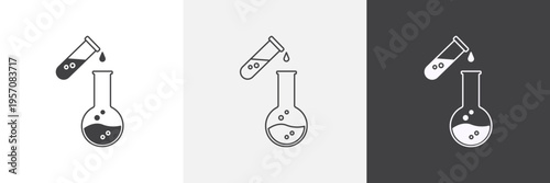 Chemical test icon element for design projects and web designs