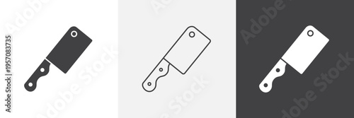 Chopper knife icon element for design projects and web designs
