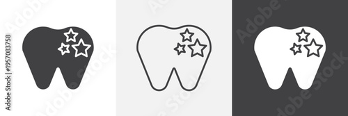 clean tooth icon element for design projects and web designs