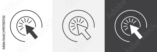 Click icon element for design projects and web designs