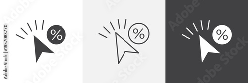 Click through rate icon element for design projects and web designs