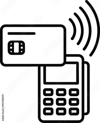 Contactless payment with credit card and terminal